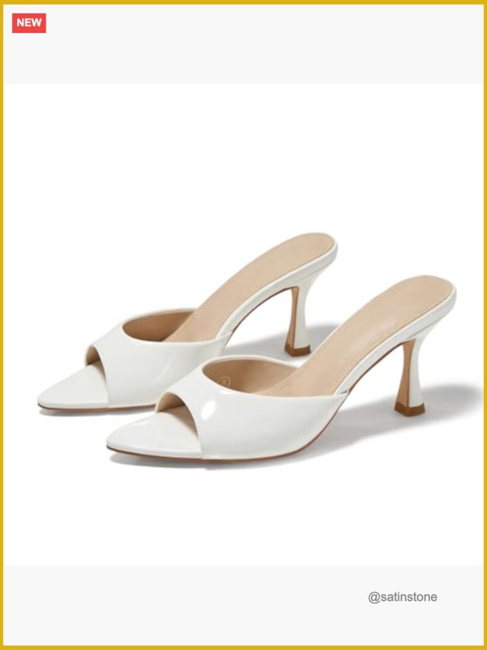 Pointed Open Toe Heeled Sandals Slip On Mules Dress Shoes - Picture 4 of 7